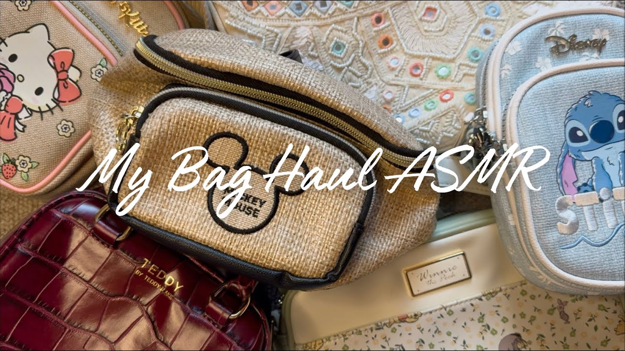 ASMR Моя коллекция сумок: покажи и расскажи со звуками молнии и брелоков