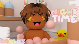 Our Family's NIGHT ROUTINE! *My Toddler Said a BAD WORD?* Roblox Bloxburg Roleplay