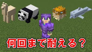 【検証】エンチャントネザライト装備で友好MOBの攻撃を何回耐える？【マイクラ】