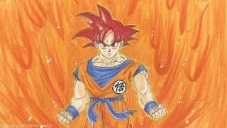 Goku SuperSaiyan God 2 Drawing by Tic Sisakda - Pixels