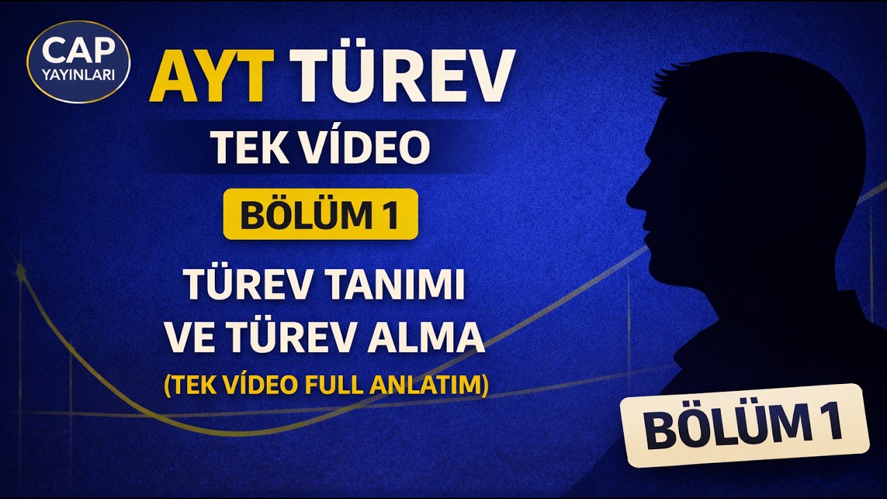 AYT TÜREV | Bölüm 1 | Türev Tanımı ve Türev Alma (Tek Video Full Anlatım).
