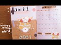 bullet journal de abril (cute, bonita, aesthetic) • planea conmigo