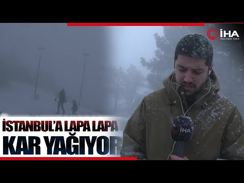 Aydos Ormanında Lapa Lapa Kar Yağışı! Son Durumu İHA  Muhabiri Anlattı