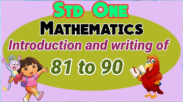 Introduction and writing of 81 to 90.Eighty one to Ninety.Std -One Math. Semi. Page No. 56