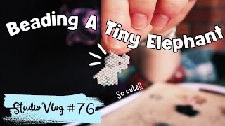 Beading A Tiny Elephant 🌟 Studio Vlog #76 🌟 Creative Business Owner ¦ The Corner of Craft