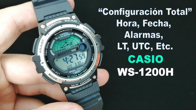 Casio Fishing Gear - WS 1200 - Review and How To Tutorial 