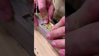 Cabinet door brass hinge installation skills sharing