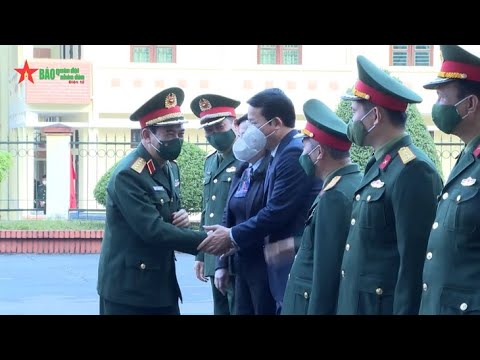 Video Đại tướng Phan Văn Giang chúc Tết tại Bộ tư lệnh Quân... - youtube
