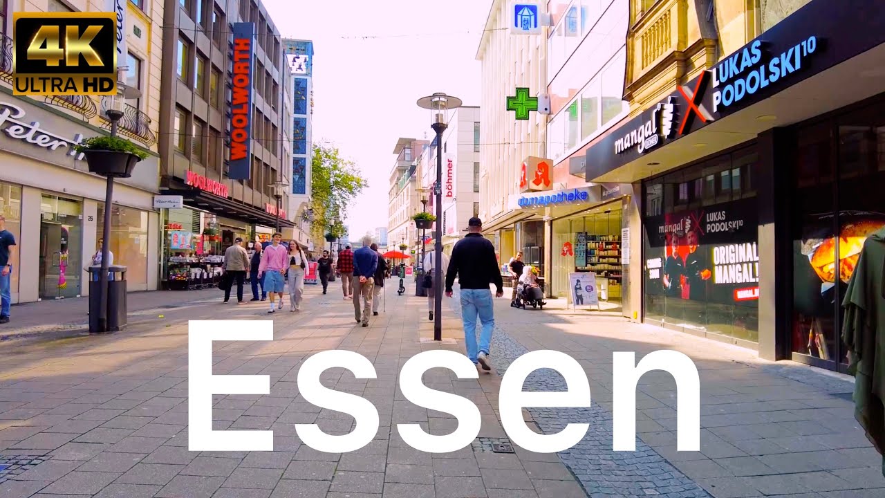 4K Walking in Germany | Essen | Rundgang durch die Innenstadt | Limbecker Platz - Kettwiger Straße