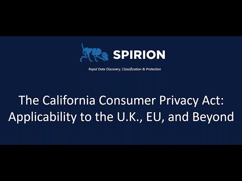 The California Consumer Privacy Act: Applicability to the U.K., EU, and Beyond