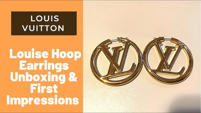 Extra AF Louis Vuitton Louise Hoop Earrings 