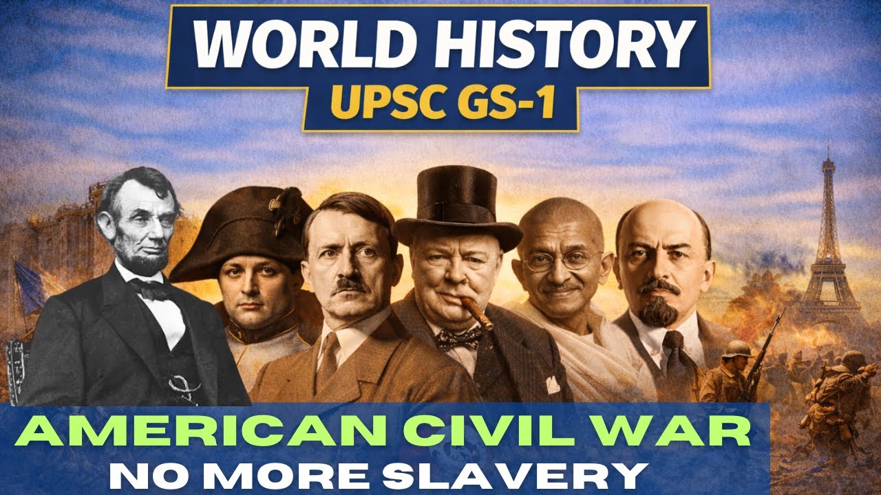 6. American Civil War 1861 | World history for UPSC 2026 GS-1