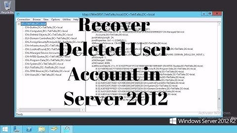 How to restore deleted user account in windows server 2012