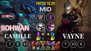 KT SoHwan Camille vs Vayne Mid - KR Patch 10.24