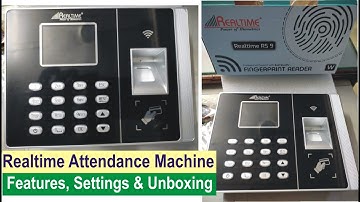 Realtime Biometric RS9w model unboxing, features & settings ! Attendance Machine with battery backup