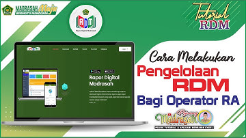 Khusus RA : Cara Melakukan Pengelolaan RDM  Versi 3.1 Bagi Operator RA