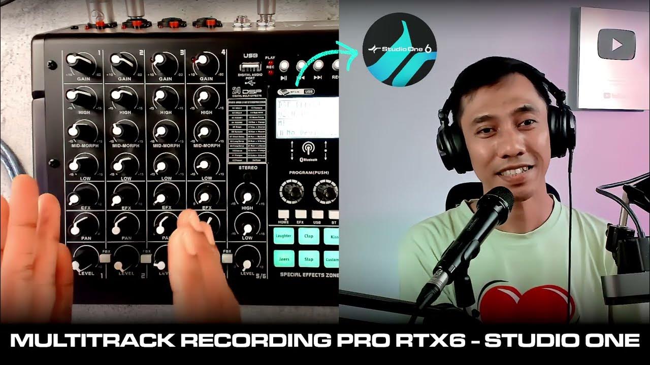 MULTITRACK RECORDING MIXER PRO RTX6 DI STUDIO ONE YouTube