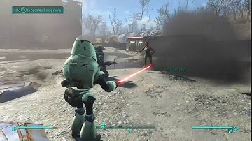 Fallout 4: Assaultron vs Robobrain and Protectron Round 2 [Robot wars]