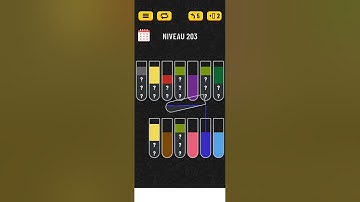 Water sort color puzzle game level 203 solution