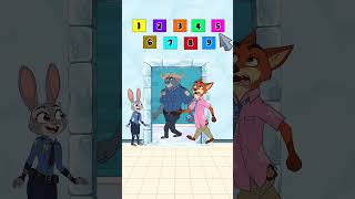 Block Puzzle Challenge Zootopia 2: Help Judy escape From Chief Bogo #shorts