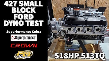 518HP 427 Small Block Ford Dyno Testing for Crown Concepts Superformance Cobra at Prestige
