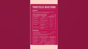 Pericyclic Reactions #csirnet2025 #pgtchemistry #organicchemistry #education #important #shorts👩‍🏫🎯🎯