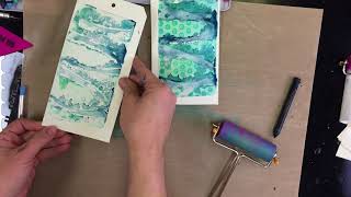 Dina Wakley Scribble Sticks on Gel Plates