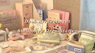 [ASMR] Tiktok Desk Arrangement / Setup + Stationery Organization 沉浸式收纳/整理书桌