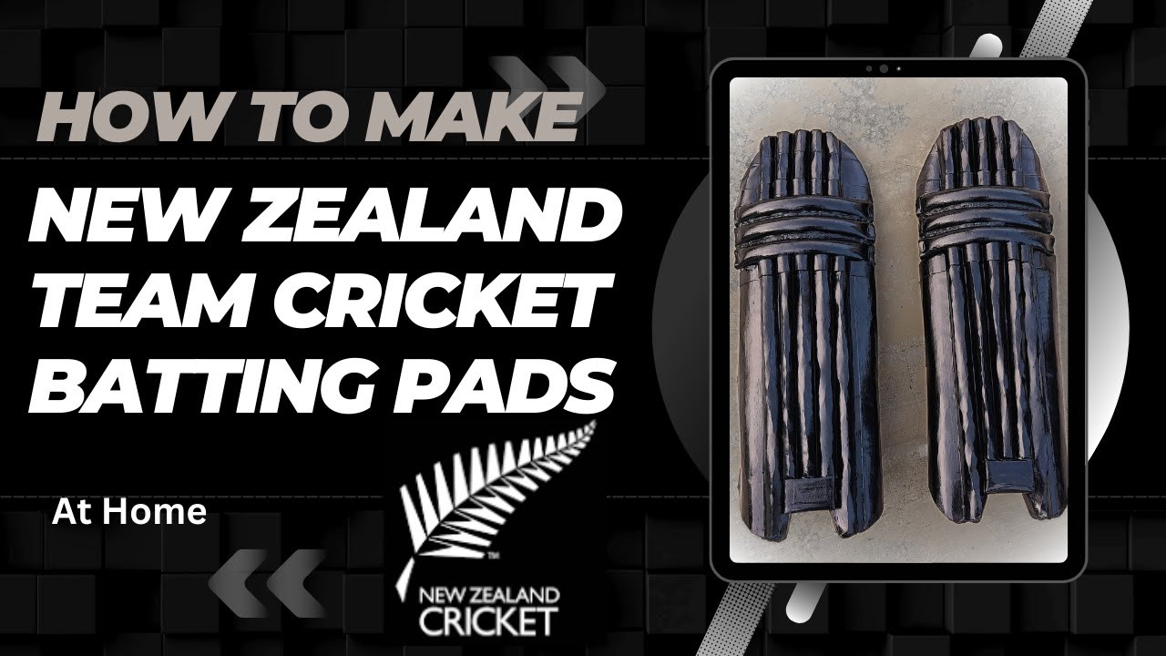 How to make Cricket pads at home from cardboard || glenn phillips batting pads || nz batting pads