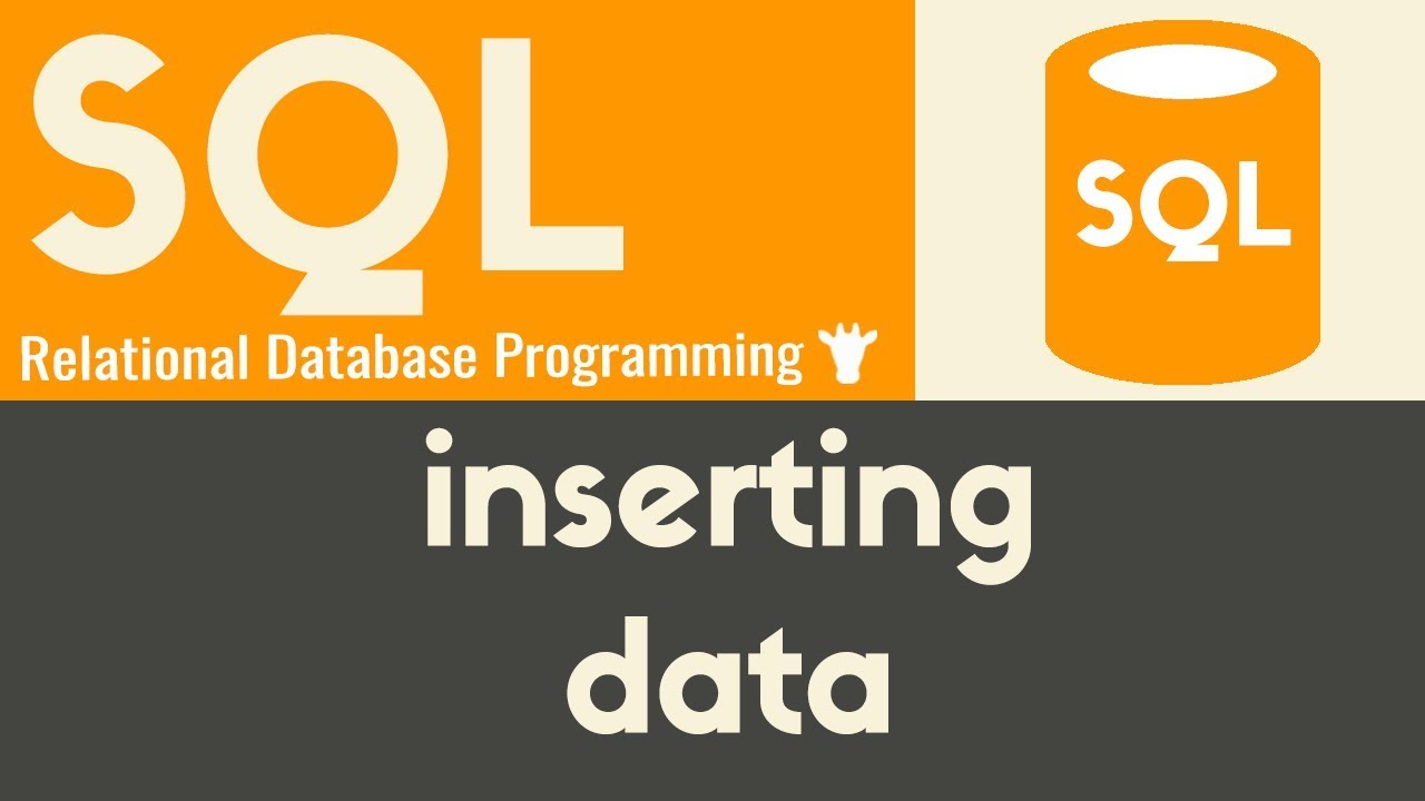 insert into sql  2022 Update  Inserting Data - SQL - Tutorial 7