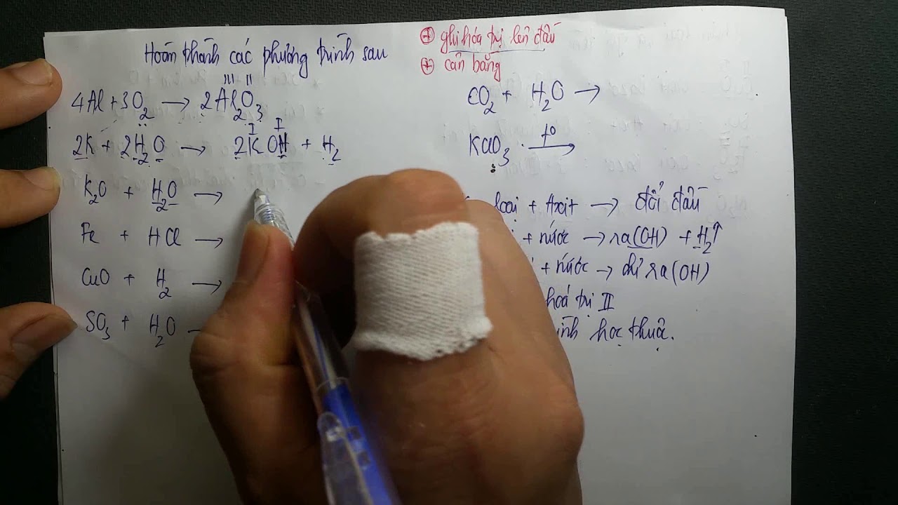 Câu 2: viết phương trình phản ứng