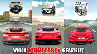 Corvette C8 Top Speed in Extreme Car Driving Simulator, Car Parking Multiplayer, Car Simulator 2 screenshot 5