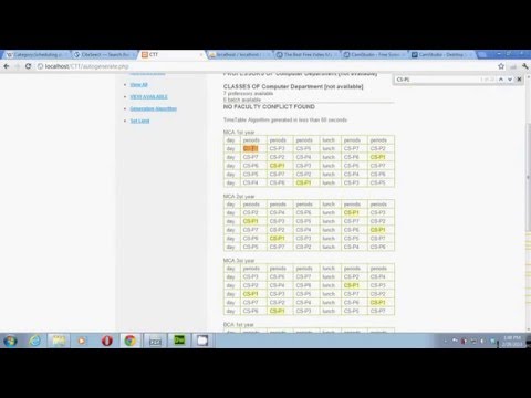 School Timetable Generator Php