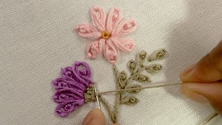 Simple Tutorial for Hand Embroidered Flowers &amp; Leaves | How to Embroider by Hand