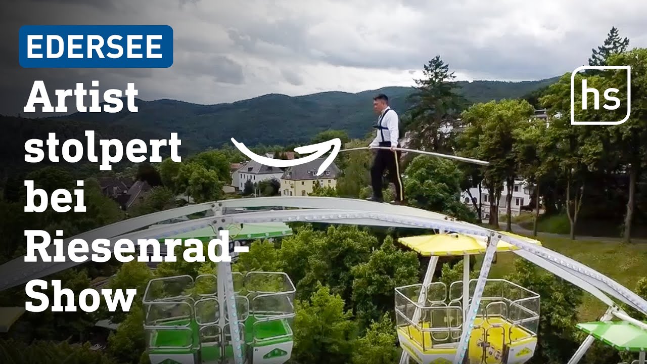 Riesenrad-Artist am Edersee: Verbundene Augen war wohl zu viel | hessenschau