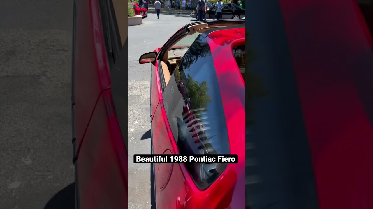 Beautiful 1988 Pontiac Fiero GT Mid Engine 6 Cylinder Manual Transmission 