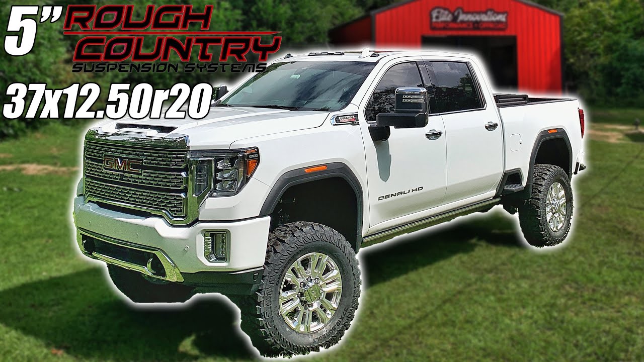 5" Lift on 37s | 2020+ Duramax! *2021 Denali HD* - YouTube