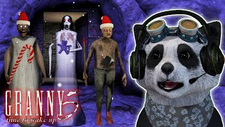 POO PANDA TERJEBAK DI HOTEL GRANNY!!! ADA GRANPA DAN SLENDRINA JUGA!!! - Granny 5 Time to Wake Up