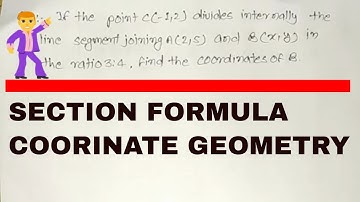 If the point C(-1,2) divides internally the line segment joining A(2,5) and B(x,y) in the ratio 3:4.