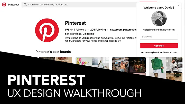 Pinterest | UX Design Walkthrough | 2019