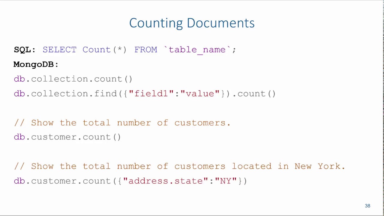 Nosql: Counting, Sorting, And Limiting Documents In Mongodb