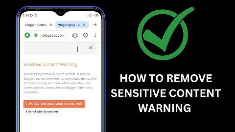 Sensitive Content Blogger Warning 2023