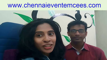 Chennai Event Emcees Nandhini and Thamizharasan Website Intro video