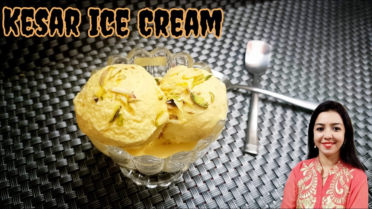 Authentic Kesar Ice Cream Recipe How to make Saffron Ice Cream at home