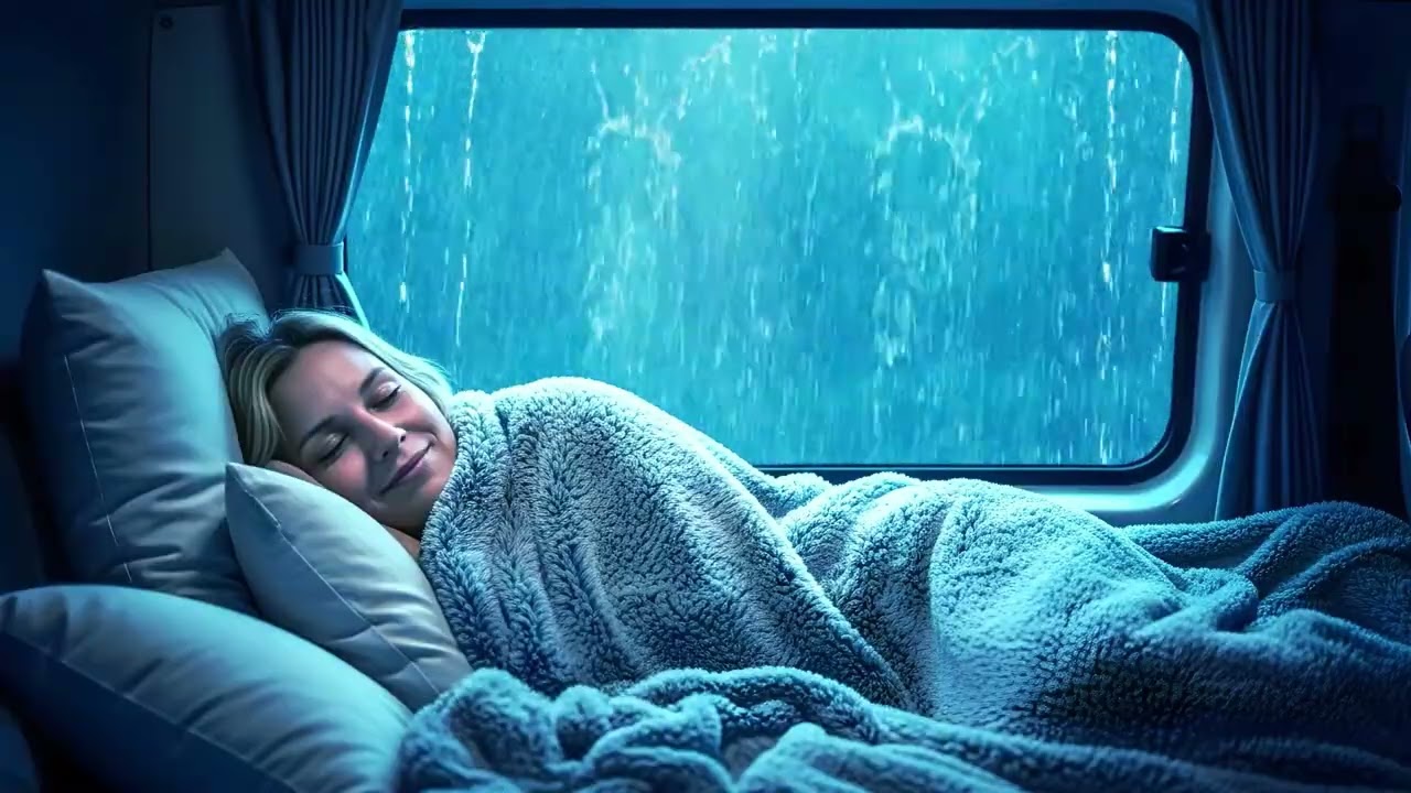 Rain in Car at Night 🚗 Sleep Sounds ASMR to Fall Asleep and Recharge