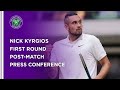 Nick Kyrgios First Round Press Conference | Wimbledon 2021 - Wimbledon