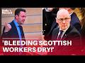 John Swinney accused of ‘BLEEDING SCOTTISH WORKERS DRY’