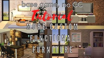 UNIQUE KITCHEN COUNTERS + more custom BASE GAME furniture, NO MODS, NO CCs - The Sims 4 | TUTORIAL ✨
