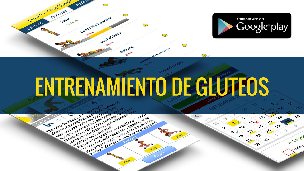 entrenamiento running ¡Entrenamiento glúteos está disponible en Google Play!
