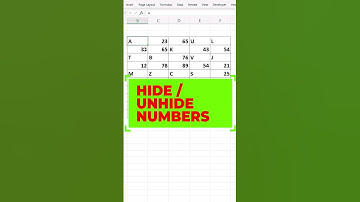 Excel Shortcut Hide/Unhide Numbers 🔥 | Excel Tips And Tricks 💯 #excelshorts #exceltricks #exceltips